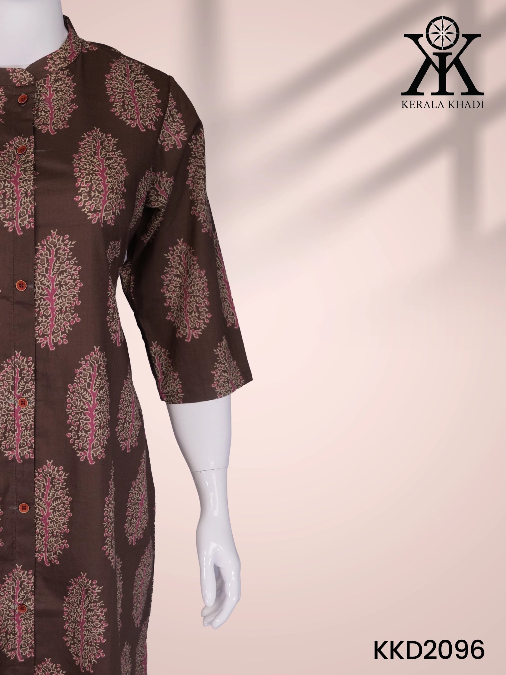 KKD2096 - Chinese collar flower design kurta