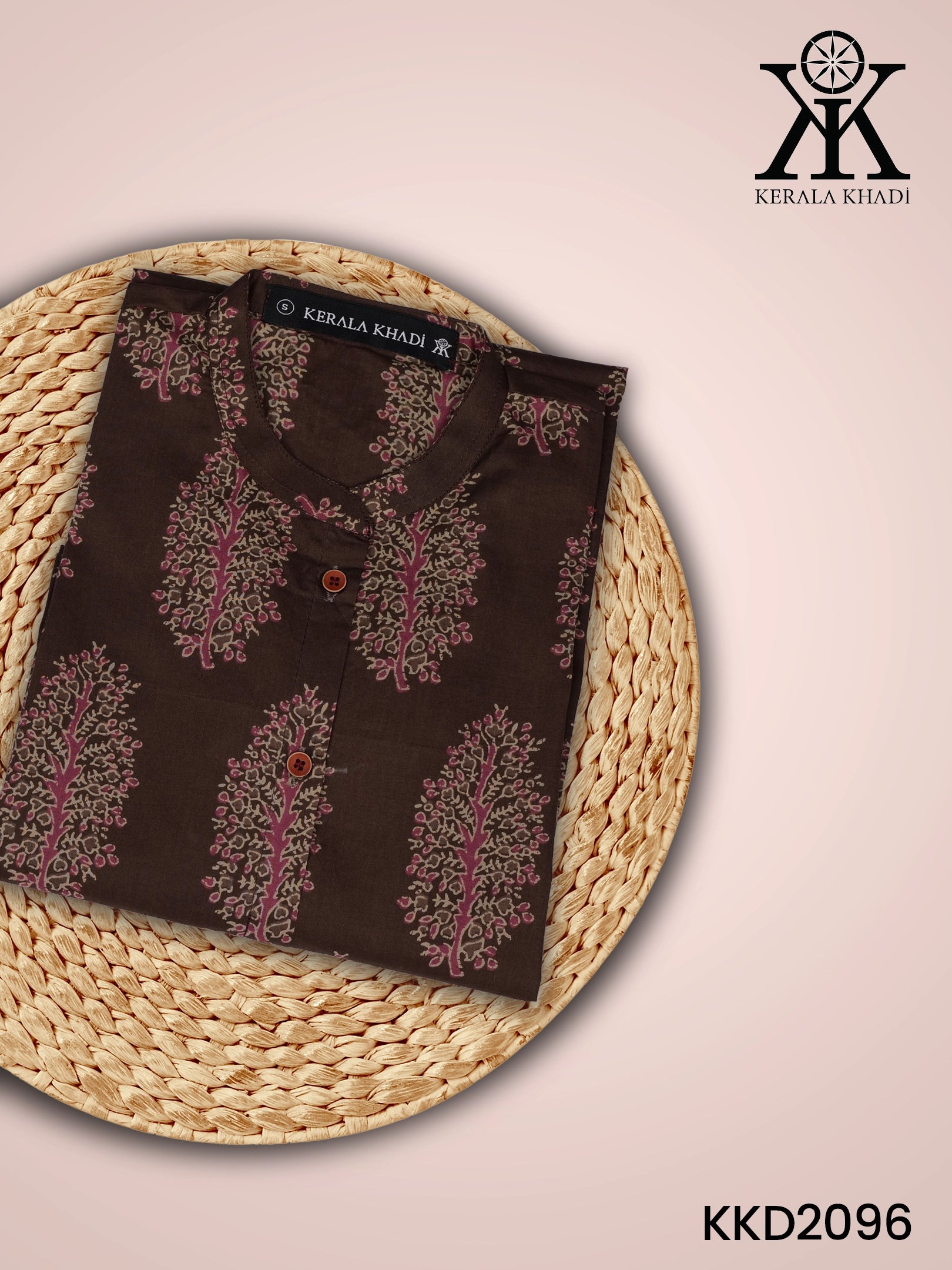 KKD2096 - Chinese collar flower design kurta